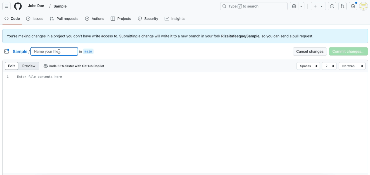 Submitting a code PR