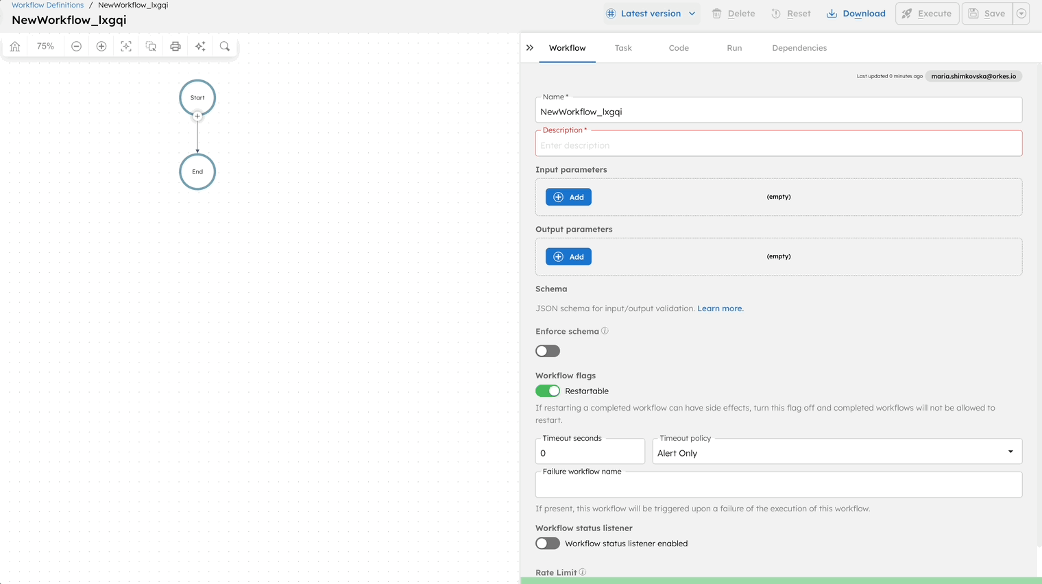 GIF of copy-pasting code in the Conductor UI to see the entire workflow spin up before your eyes